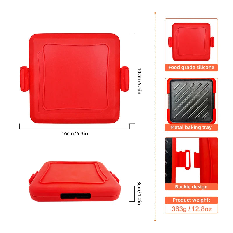 Toastie-maker til Mikroovn med Aftagelige Non-stick-plader