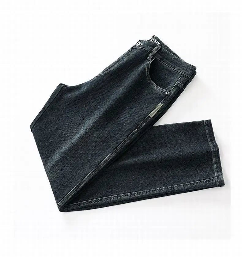 Herre Jeans med Løs Pasform Stretch og Lige Ben