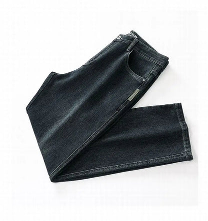 Herre Jeans med Løs Pasform Stretch og Lige Ben