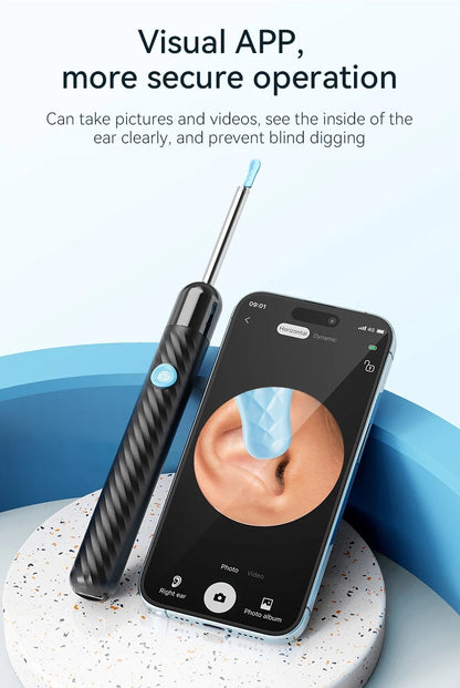 Trådløst Genopladeligt Ørerensesæt med Kamera