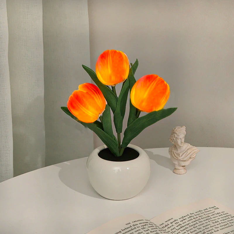 Dekorativ LED Tulipan Natlampe