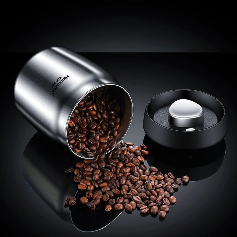 Rustfrit Stål Vakuumforseglet Kaffebønnebeholder