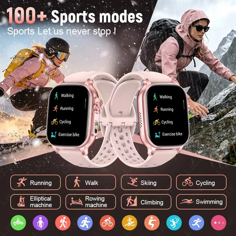 Smartwatch med Pulsmåler og Bluetooth-Opkald