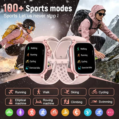 Smartwatch med Pulsmåler og Bluetooth-Opkald