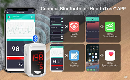 Fingerpulsoximeter med Bluetooth App