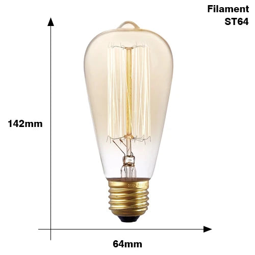 Retro Vintage Edison Pære E27 Lampe