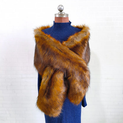 Vintersjal i Imiteret Pels til Kvinder