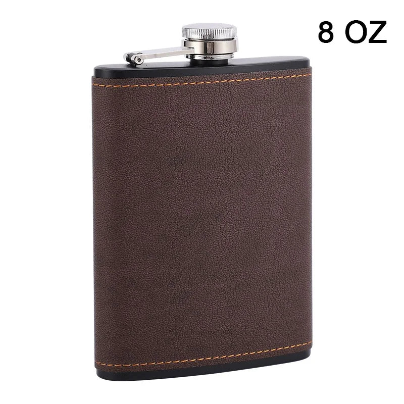 170/230 ml Bærbar Læder Hofteflaske