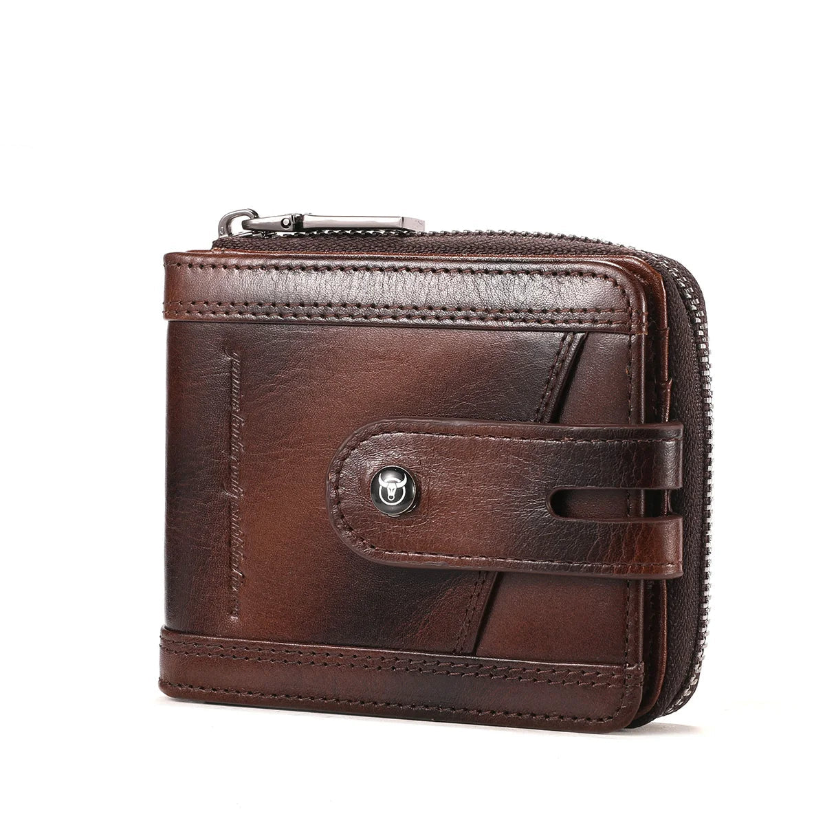 Herre Læder Bifold Pung med RFID-Blokering