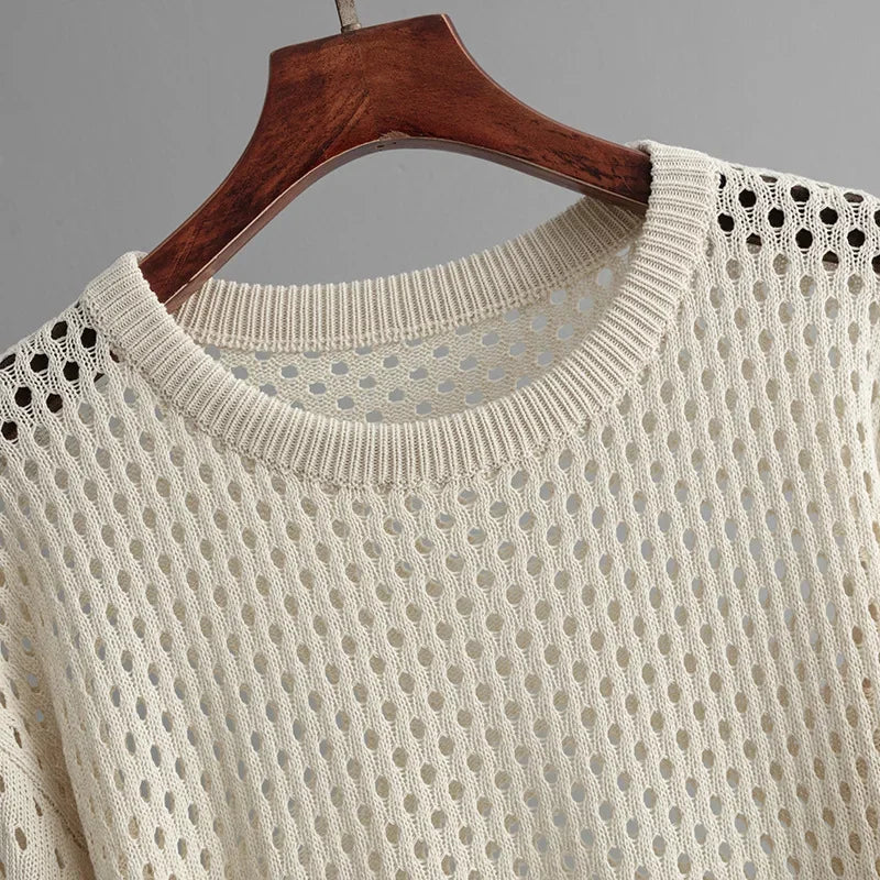 Dame Striktrøje og Nederdel Sæt