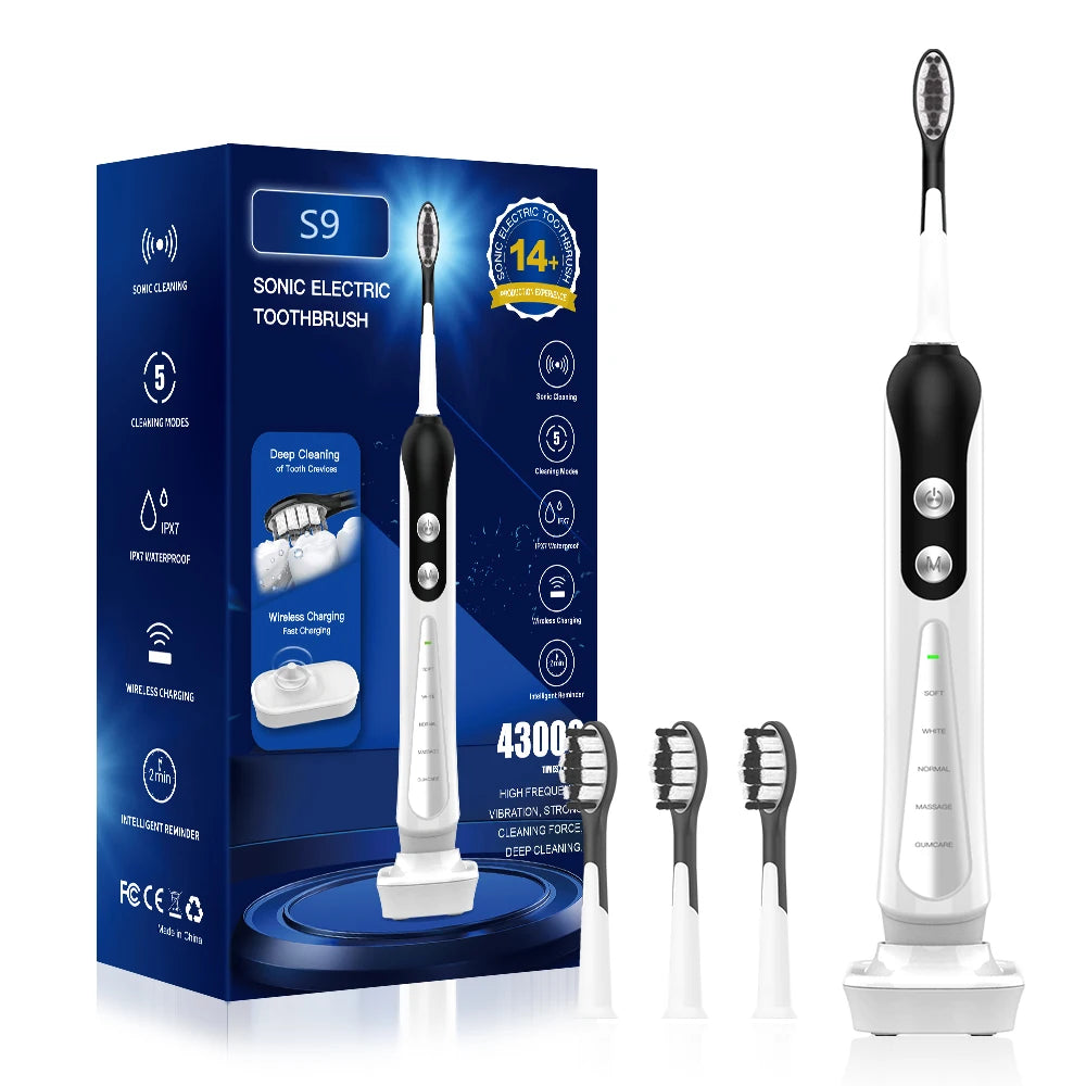 USB Genopladelig Sonic Elektrisk Tandbørste