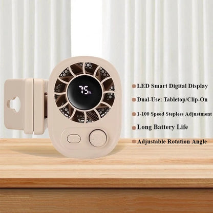 Bærbar 360° USB Bilklips Mini Køleventilator