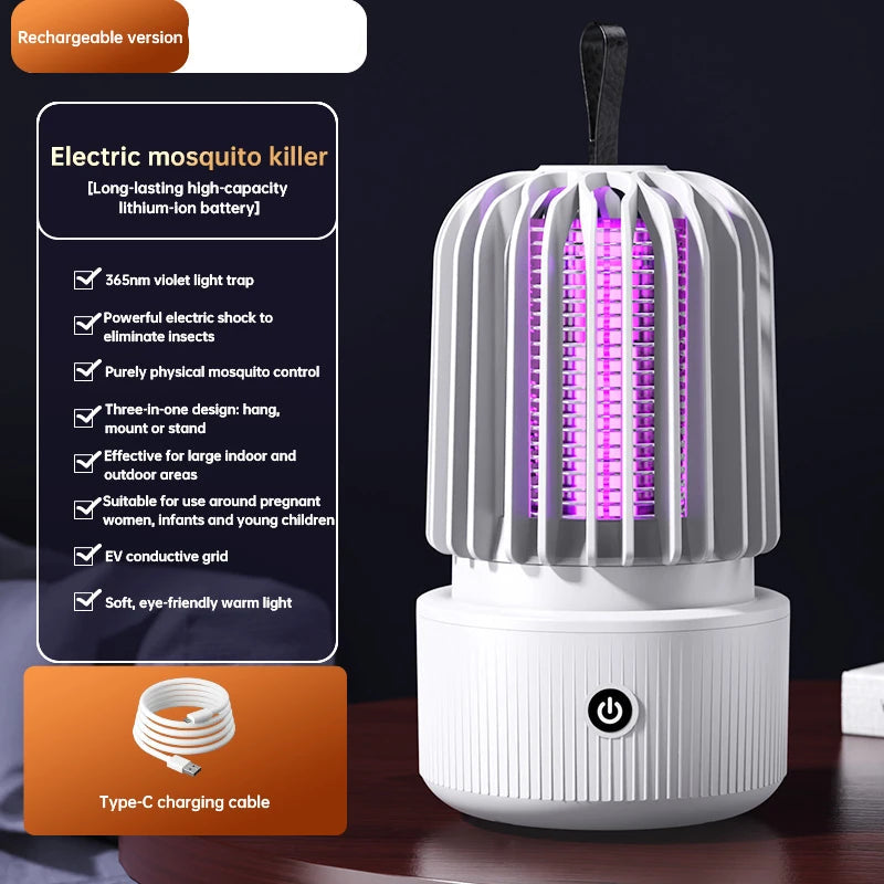 Genopladelig UV Myggedræber Lampe