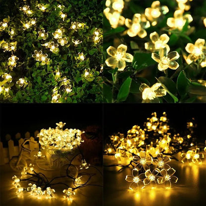 5M 20LED Solar String Lys i Blomsterdesign