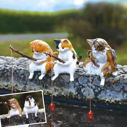 Mini Hængende Katte-Akvarium til Skrivbord