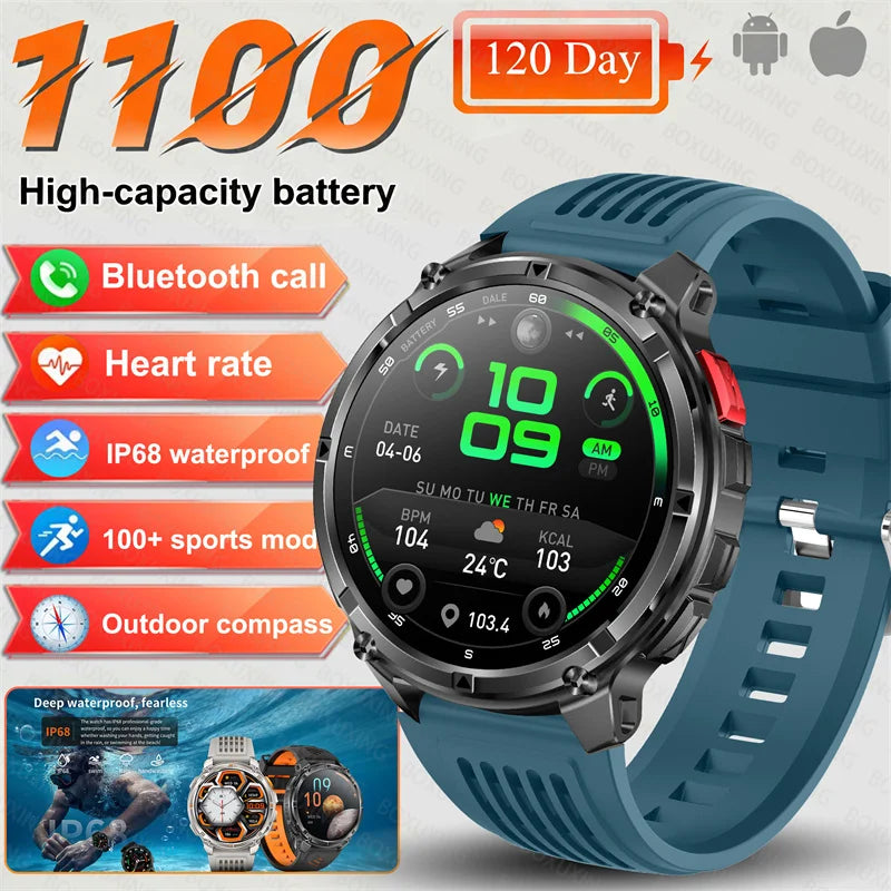 GPS-Smartwatch med Kompas og Sportssporing