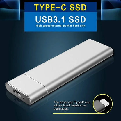 Bærbar USB-C Ekstern SSD-Drev til PC og Mac