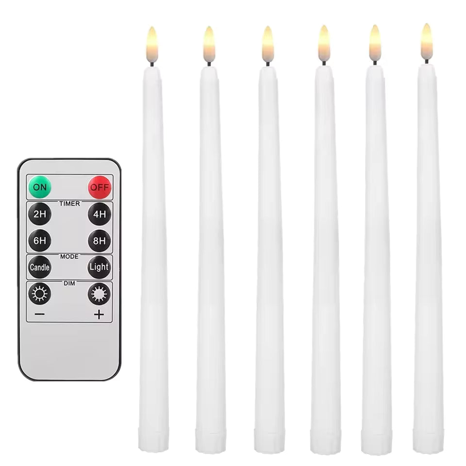 Flammefri LED Stearinlys med Fjernbetjening 6-Pak