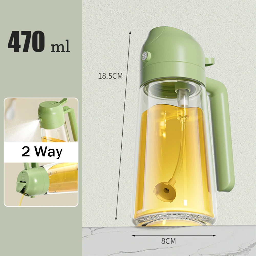 2-i-1 470 ml Glasoliesprayer og Oliebeholder