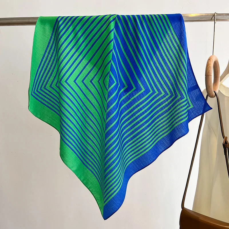 Printet Firkantet Tørklæde til Kvinder