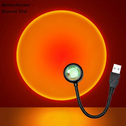 USB Solnedgang Regnbue LED Stemningsnatlys