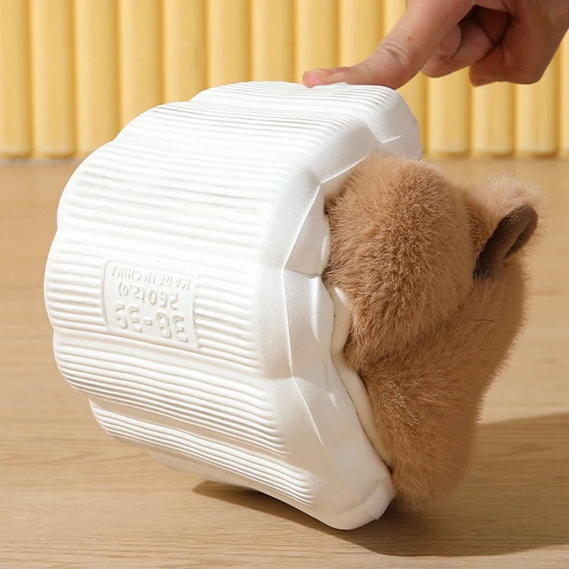 Søde Kapivar Varme Bløde Indendørs Tøfler