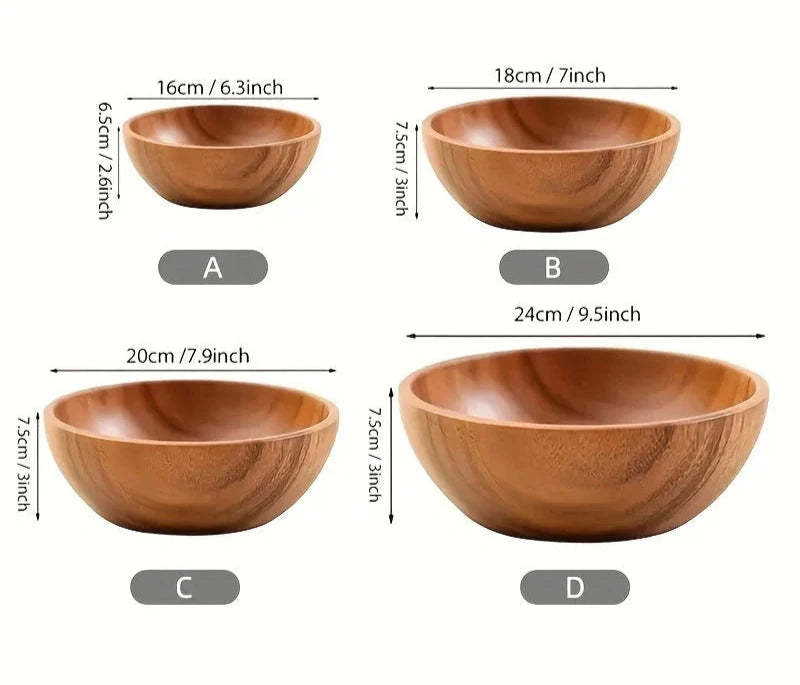 Højkvalitets Træ Salatskål