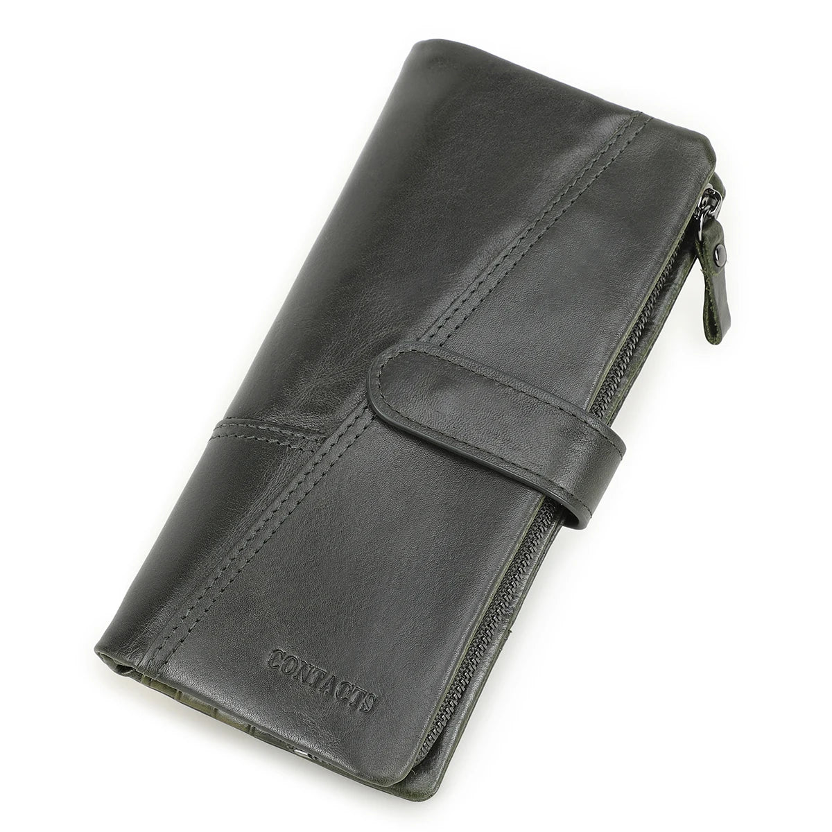 Lang Læderpung med Kortlommer og Møntpung