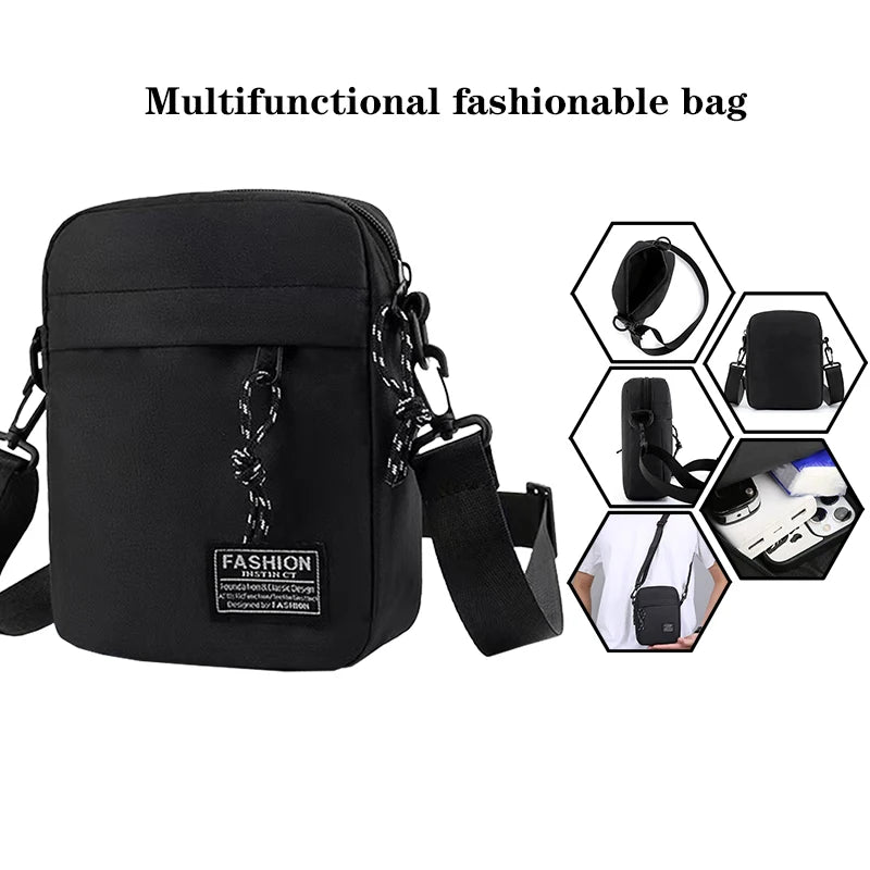 Casual Crossbody Taske i Nylon til Herre