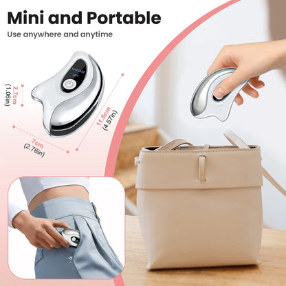 Elektrisk Gua Sha Ansigts- & Nakkemassager – Løfter, Opstrammer & Fornyende Pleje