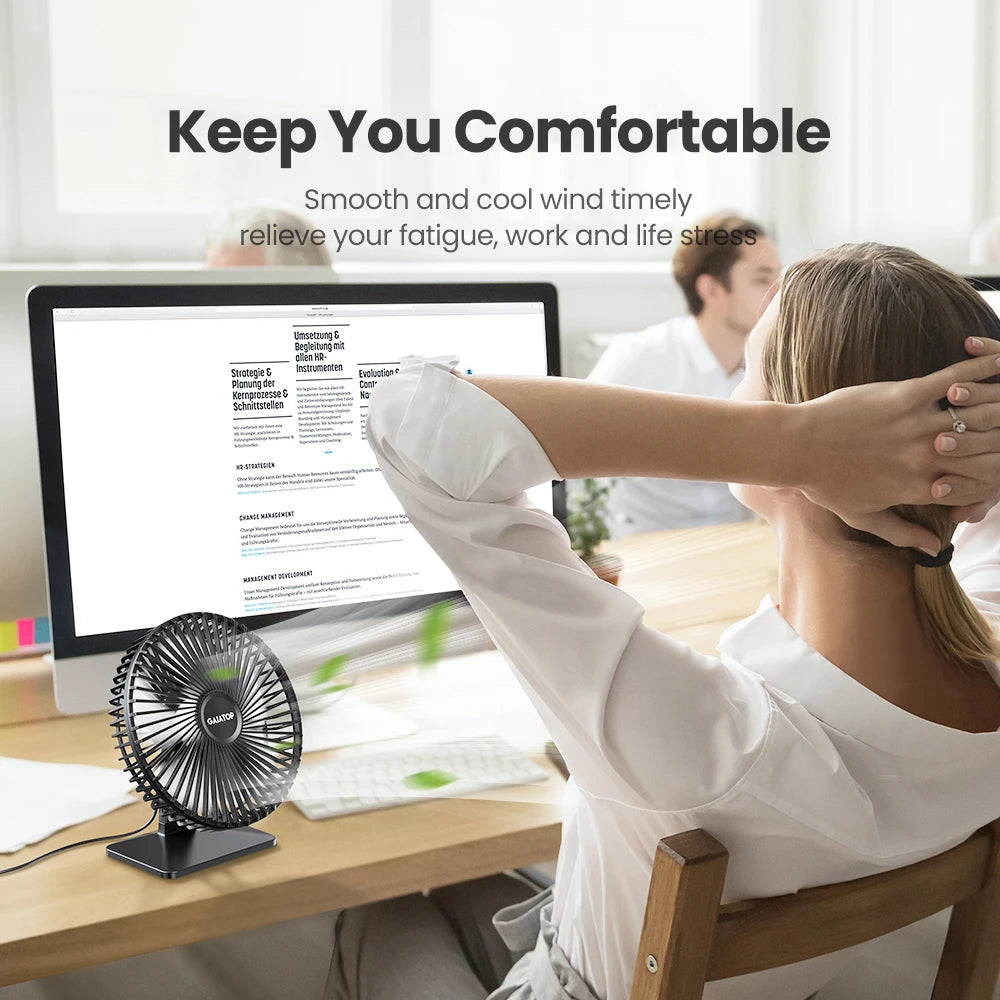 Bærbar USB Skrivebordsventilator