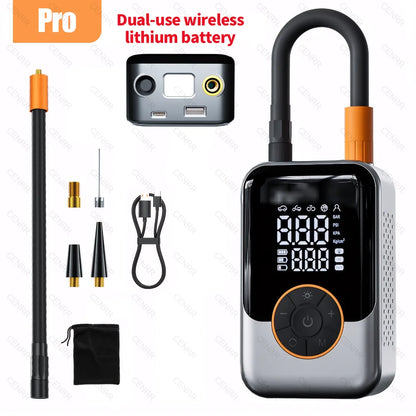 Bærbar Mini Elektrisk Dækpumpe Trådløs Luftpumpe