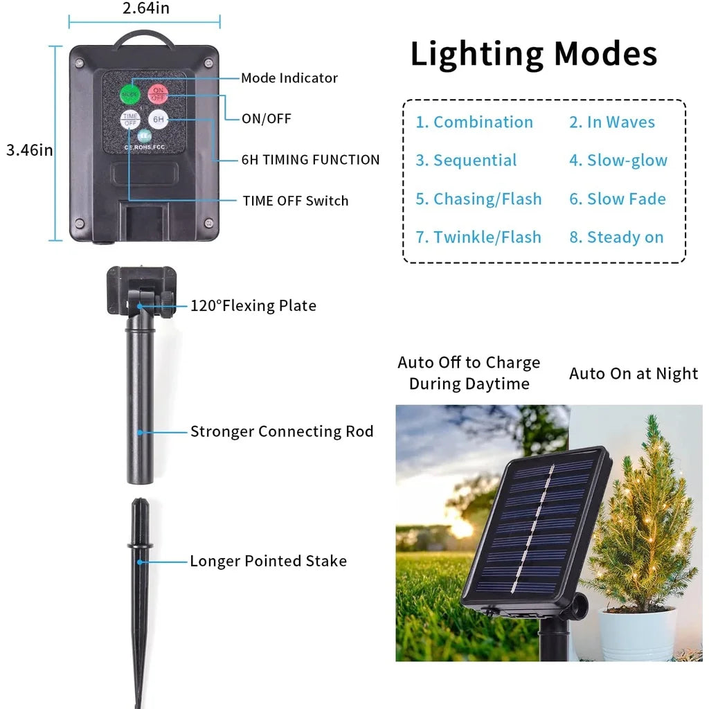 Vandtætte Solcelle LED Fe-Lyskæder