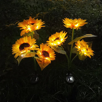 Solcelledrevet LED Solsikke Havelys Dekoration