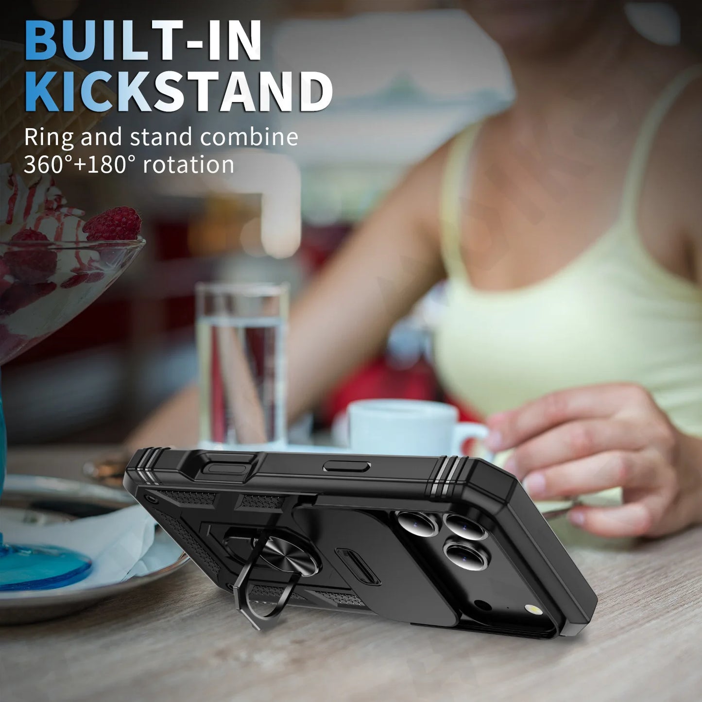 Militærgrad iPhone Cover med Kamera-Skyder