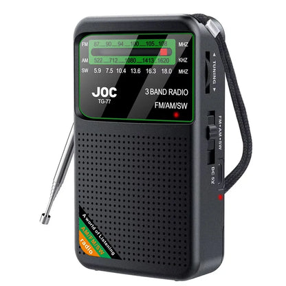 Bærbar Genopladelig FM AM SW Radio