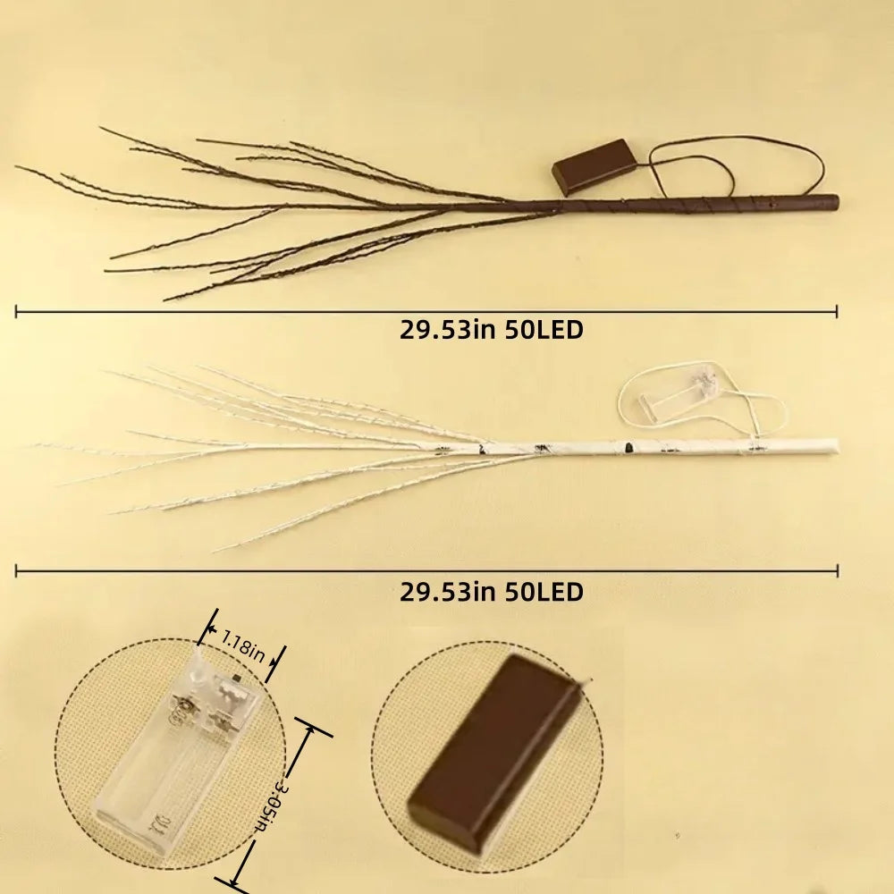 50 LED Dekorativ Birkegren Lyskæde