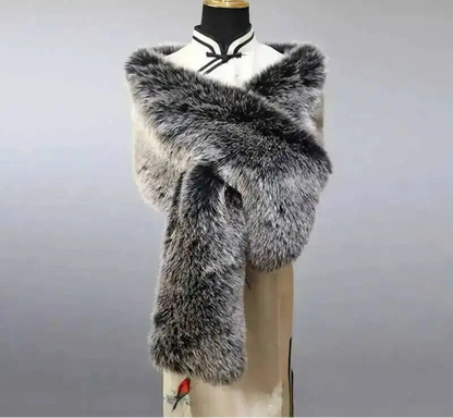 Vintersjal i Imiteret Pels til Kvinder