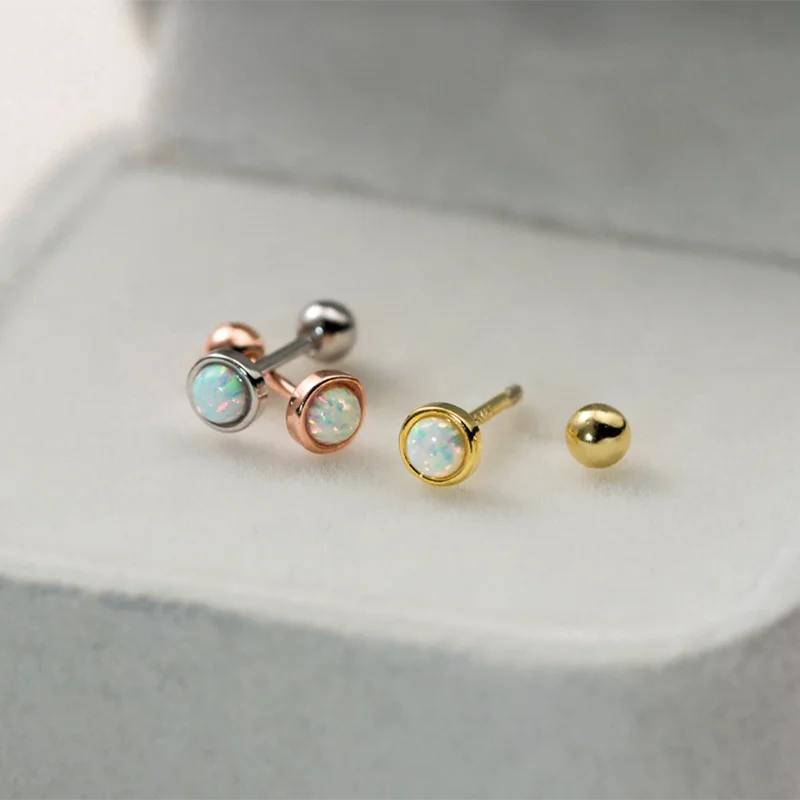 Sterlingsølv Opal Ørestikker til Kvinder