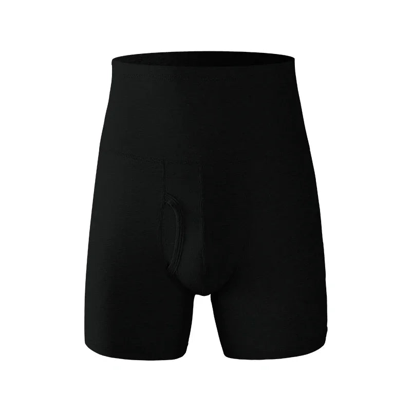 Herre Bomulds Boxershorts med Høj Talje og Lange Ben