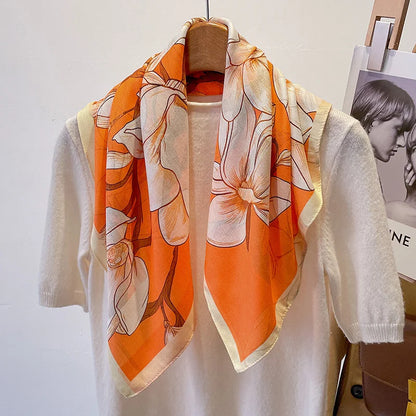 Printet Firkantet Tørklæde til Kvinder