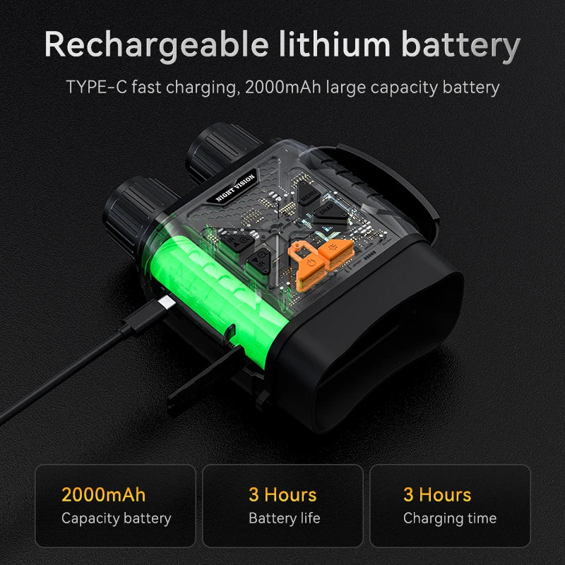 1080P Digital Nattekikkert 10x 800m med Stor Skærm