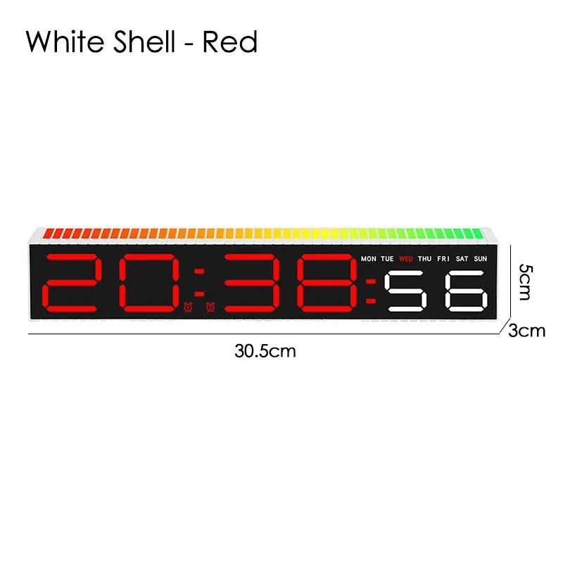 LED-skrivebordsvækkeur med Rytmelys