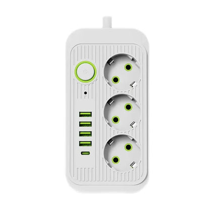 Strømskinne med USB og Stikkontakt