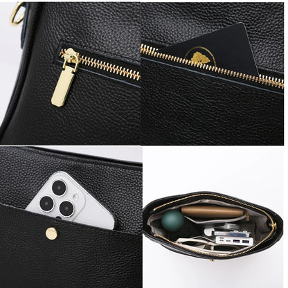 Dame Crossbody Taske i Ægte Læder