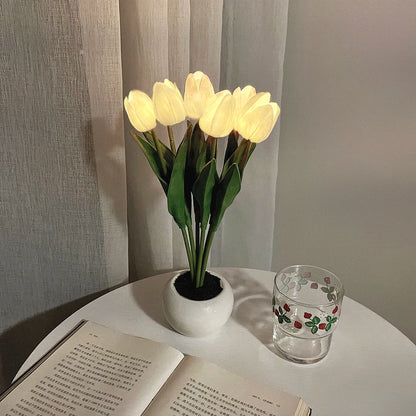 Dekorativ LED Tulipan Natlampe