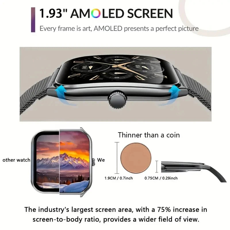 Ultratyndt Smartwatch med AMOLED-skærm
