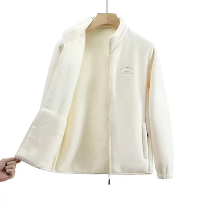 Tyk Fleece Vinterjakke med Lynlås til Kvinder