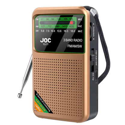 Bærbar Genopladelig FM AM SW Radio
