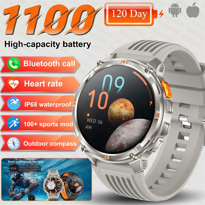 GPS-Smartwatch med Kompas og Sportssporing
